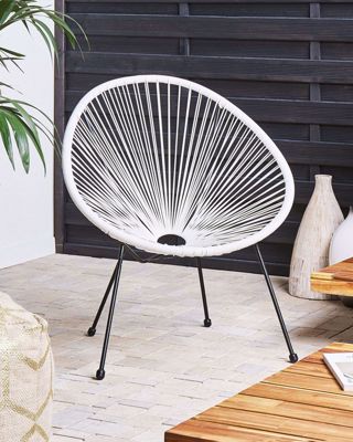 Lot de 2 chaises de jardin ACAPULCO II Polyrotin Blanc