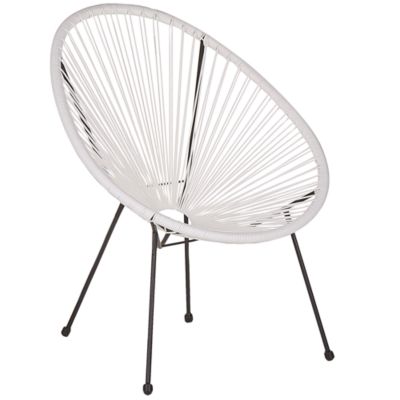 Lot de 2 chaises de jardin ACAPULCO II Polyrotin Blanc