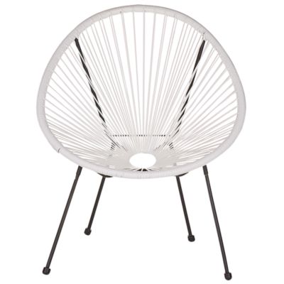 Lot de 2 chaises de jardin ACAPULCO II Polyrotin Blanc