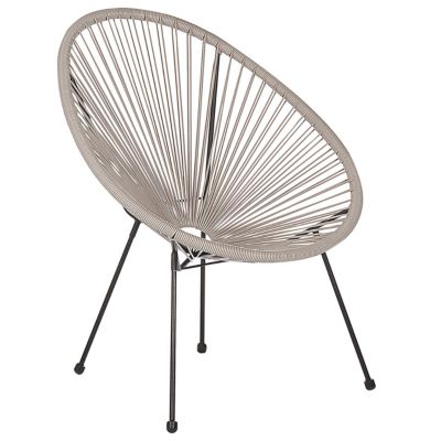 Lot de 2 chaises de jardin ACAPULCO II Polyrotin Gris clair