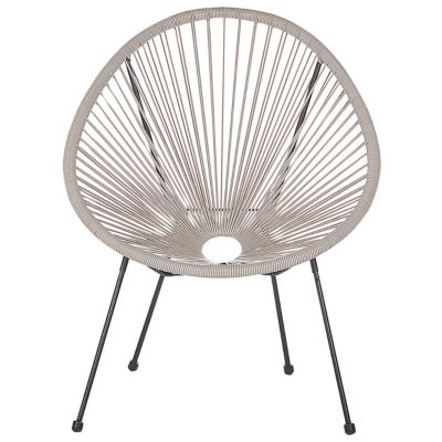 Lot de 2 chaises de jardin ACAPULCO II Polyrotin Gris clair