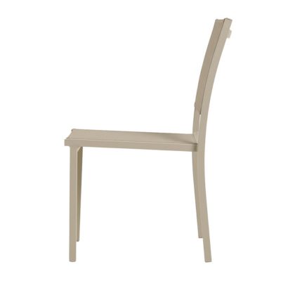 Lot de 2 chaises de jardin aluminium et textilène crème  Oviala
