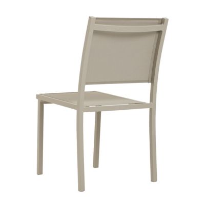Lot de 2 chaises de jardin aluminium et textilène crème  Oviala
