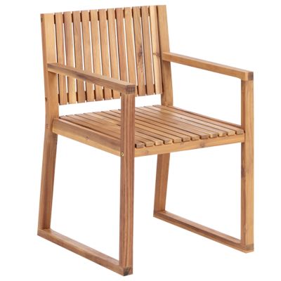 Lot de 2 chaises de jardin avec coussins SASSARI PREMIUM Bois d'acacia certifié Gris clair