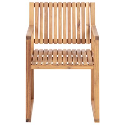 Lot de 2 chaises de jardin avec coussins SASSARI PREMIUM Bois d'acacia certifié Gris clair