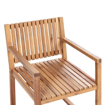 Lot de 2 chaises de jardin avec coussins SASSARI PREMIUM Bois d'acacia certifié Gris clair