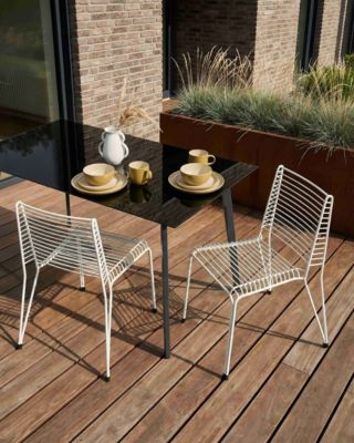 Lot de 2 chaises de jardin CHIEVE Métal Blanc
