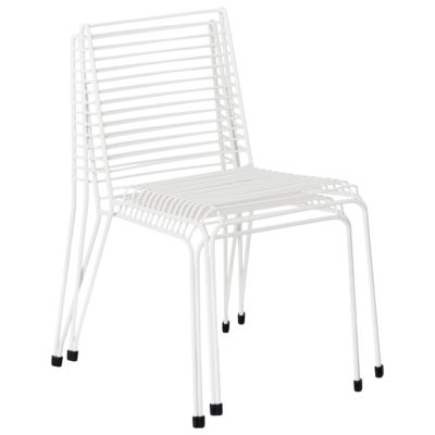 Lot de 2 chaises de jardin CHIEVE Métal Blanc