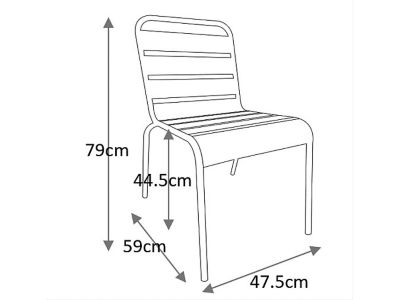 Lot de 2 chaises de jardin empilables en métal - Jaune moutarde - MIRMANDE de MYLIA