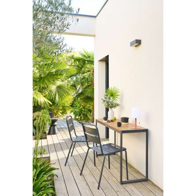 Lot de 2 chaises de jardin empilables Phuket - Gris graphite