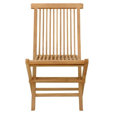 Lot de 2 chaises de jardin en teck LOMBOK - HAPPY GARDEN