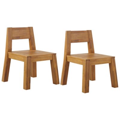 Lot de 2 chaises de jardin LIVORNO Acacia Marron