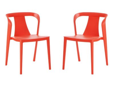 Lot de 2 chaises de jardin - Orange - VOLTERRA de MYLIA