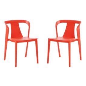 Lot de 2 chaises de jardin - Orange - VOLTERRA de MYLIA