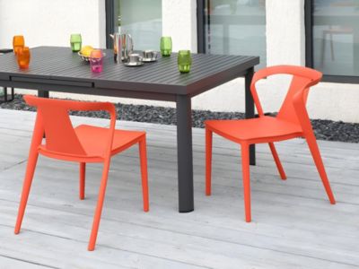 Lot de 2 chaises de jardin - Orange - VOLTERRA de MYLIA