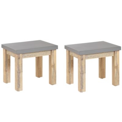Lot de 2 chaises de jardin OSTUNI Béton Gris
