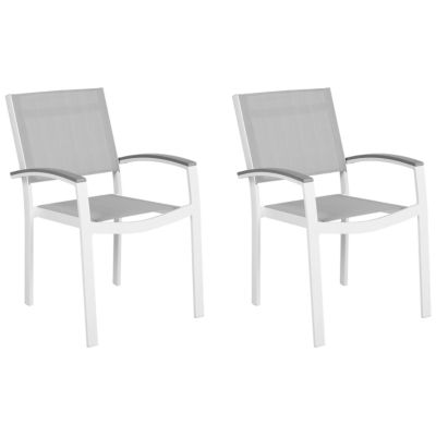 Lot de 2 chaises de jardin PERETA Métal Gris