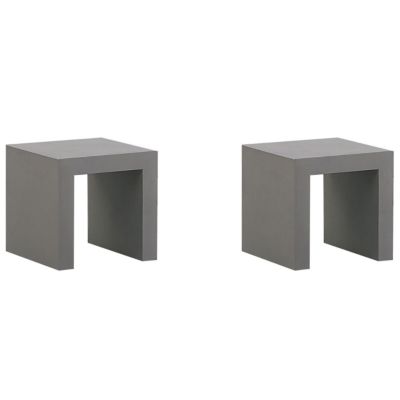 Lot de 2 chaises de jardin TARANTO Béton Gris