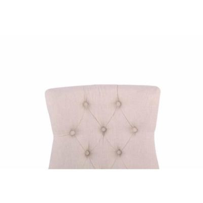 Lot de 2 chaises de salle à manger Aberdeen en tissu , Crème-Antique
