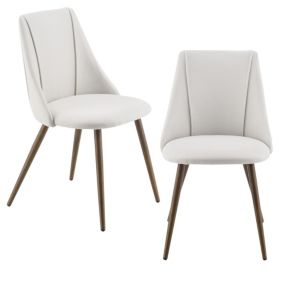 Lot de 2 Chaises de Salle à Manger Danzig 83 x 50 x 53 cm Beige en.casa