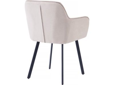 Lot de 2 chaises de salle à manger en tissu "Léonie"  Beige