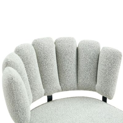 Lot de 2 chaises de salle à manger en velours gris clair avec pieds métal noir