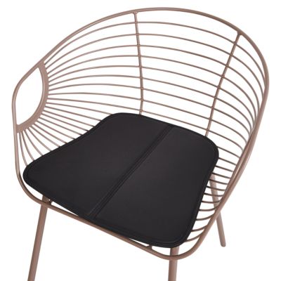 Lot de 2 chaises de salle à manger HOBACK Métal Beige