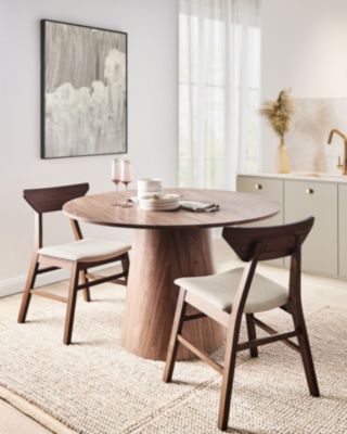 Lot de 2 chaises de salle à manger HOPKINS Bois Marron foncé