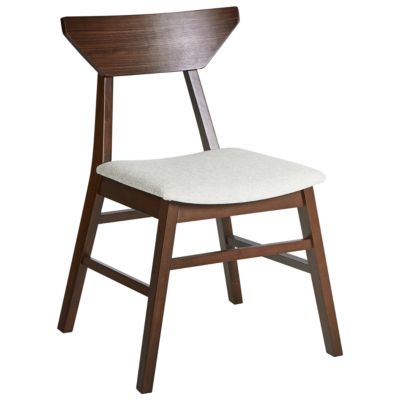 Lot de 2 chaises de salle à manger HOPKINS Bois Marron foncé