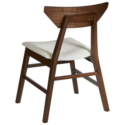 Lot de 2 chaises de salle à manger HOPKINS Bois Marron foncé