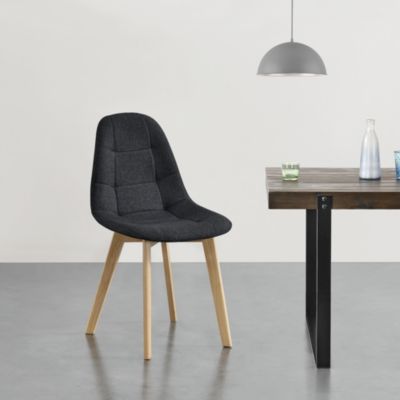 Lot de 2 Chaises de Salle à Manger Kopparberg 86 x 53 x 47 cm Noir en.casa