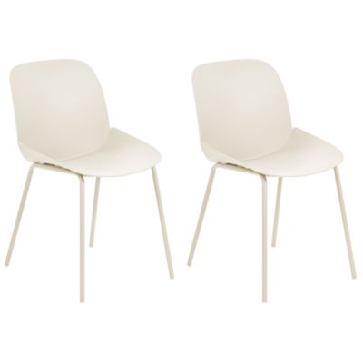 Lot de 2 chaises de salle à manger MILACA Beige