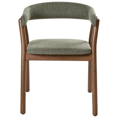 Lot de 2 chaises de salle à manger MYLO Tissu Marron foncé/vert