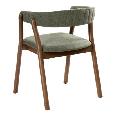 Lot de 2 chaises de salle à manger MYLO Tissu Marron foncé/vert