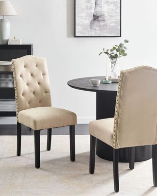 Lot de 2 chaises de salle à manger SHIRLEY Beige