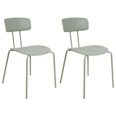 Lot de 2 chaises de salle à manger SIBLEY Vert clair