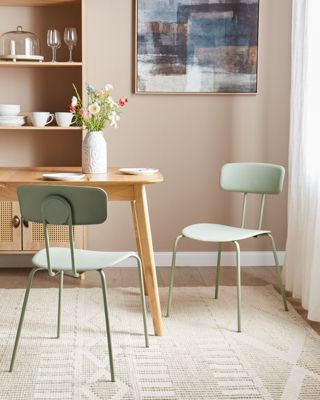Lot de 2 chaises de salle à manger SIBLEY Vert clair