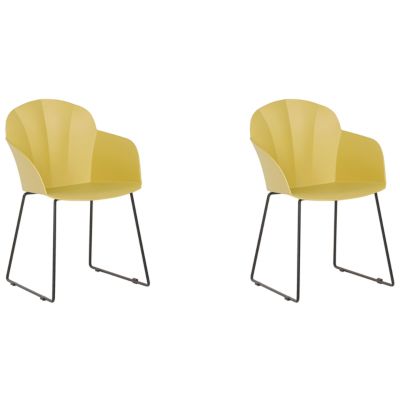 Lot de 2 chaises de salle à manger SYLVA Jaune
