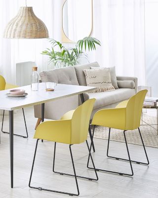 Lot de 2 chaises de salle à manger SYLVA Jaune