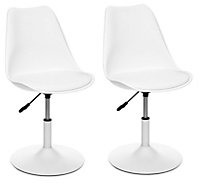 Lot de 2 chaises de table réglable Aiko blanc