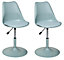 Lot de 2 chaises de table réglable Aiko bleu celadon
