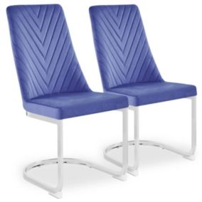 Lot de 2 Chaises Design "Darling" 95cm Bleu