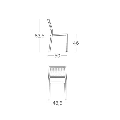 Lot de 2 chaises design EMI pour intérieur ou extérieur - Scab