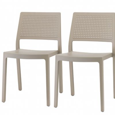 Lot de 2 chaises design EMI pour intérieur ou extérieur - Scab
