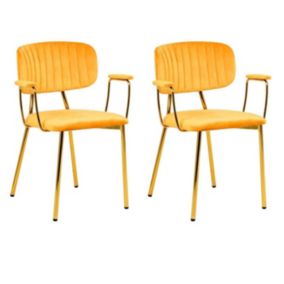 Lot de 2 Chaises Design "Kian" 80cm Orange