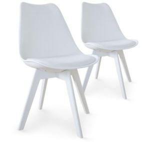 Lot de 2 Chaises Design "Maélia" 82cm Blanc