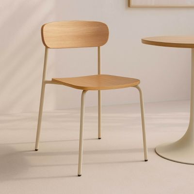 Lot de 2 chaises en bois beige  Oviala