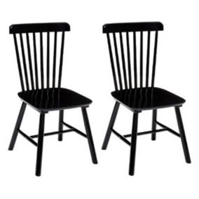 Lot de 2 Chaises en Bois "Isabel" 87cm Noir