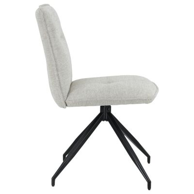 Lot de 2 chaises en tissu beige AREN - HAPPY GARDEN