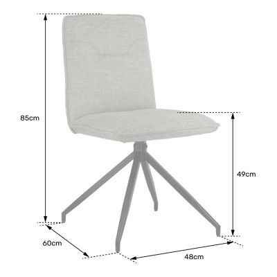 Lot de 2 chaises en tissu beige AREN - HAPPY GARDEN